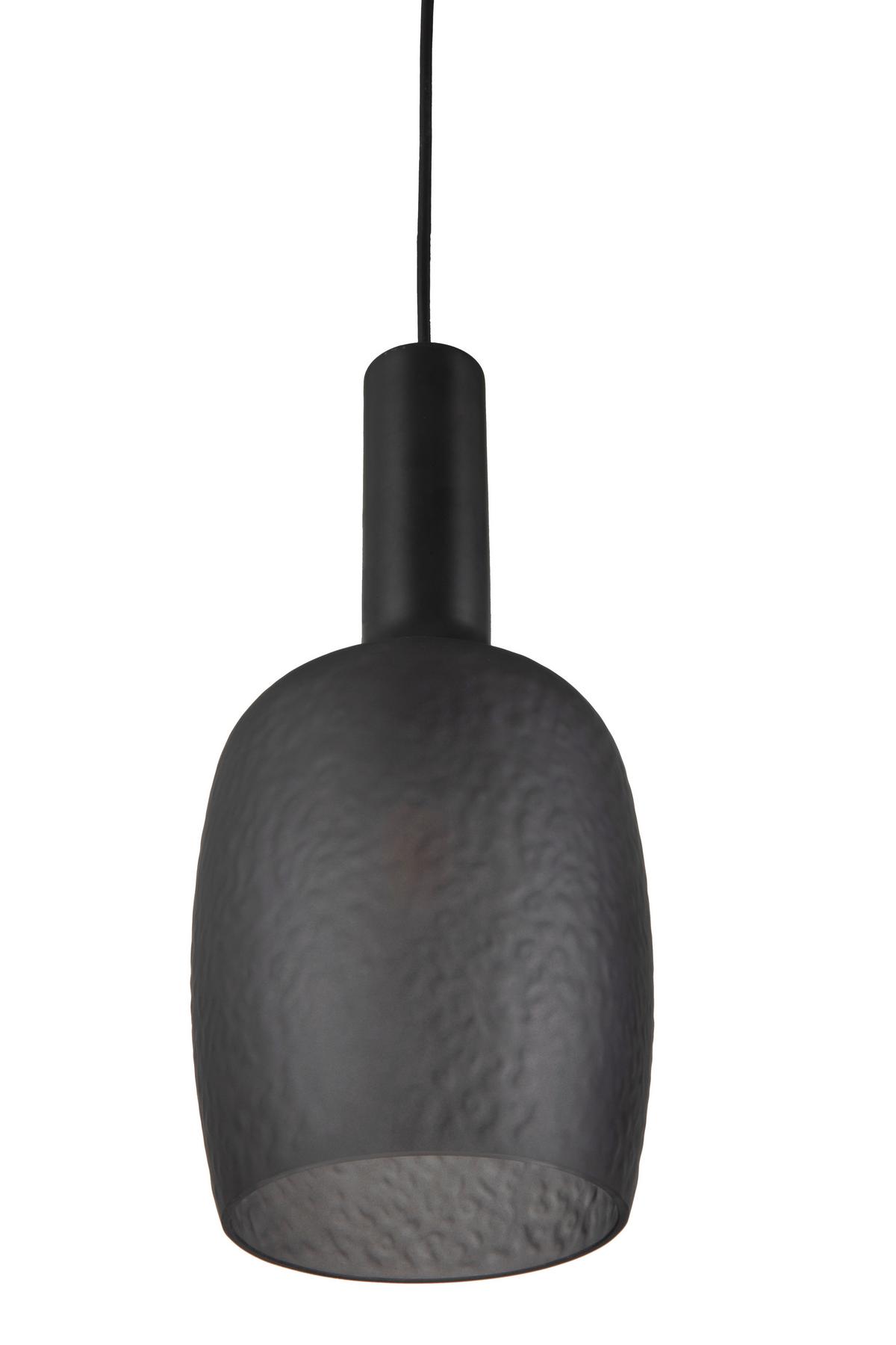 LAMPA WISZĄCA SUNA - czarny chrom, Trend, metal/szkło (98/15/140cm) - Novel