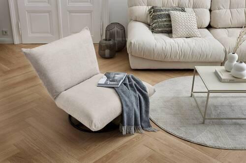 Relaxsessel Cremona Weiß - Schwarz/Weiß, Design, Textil/Metall (100/78/96cm) - Livetastic