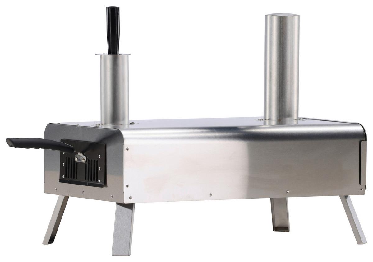 Pizzaofen Digos ca. 85,8x49,9x37 cm Silber - Silberfarben, KONVENTIONELL, Metall (85.8/49.9/37cm) - Gardenson