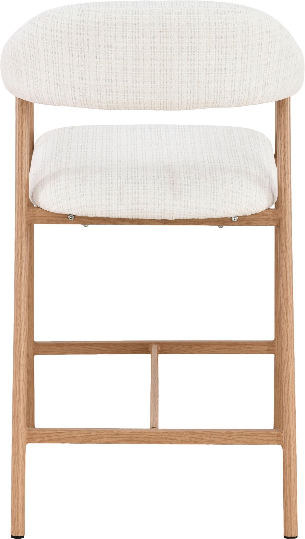 Barhocker Silke Eichefarben/Beige - Eichefarben/Beige, MODERN, Holz/Textil (56/94/54cm) - Mömax