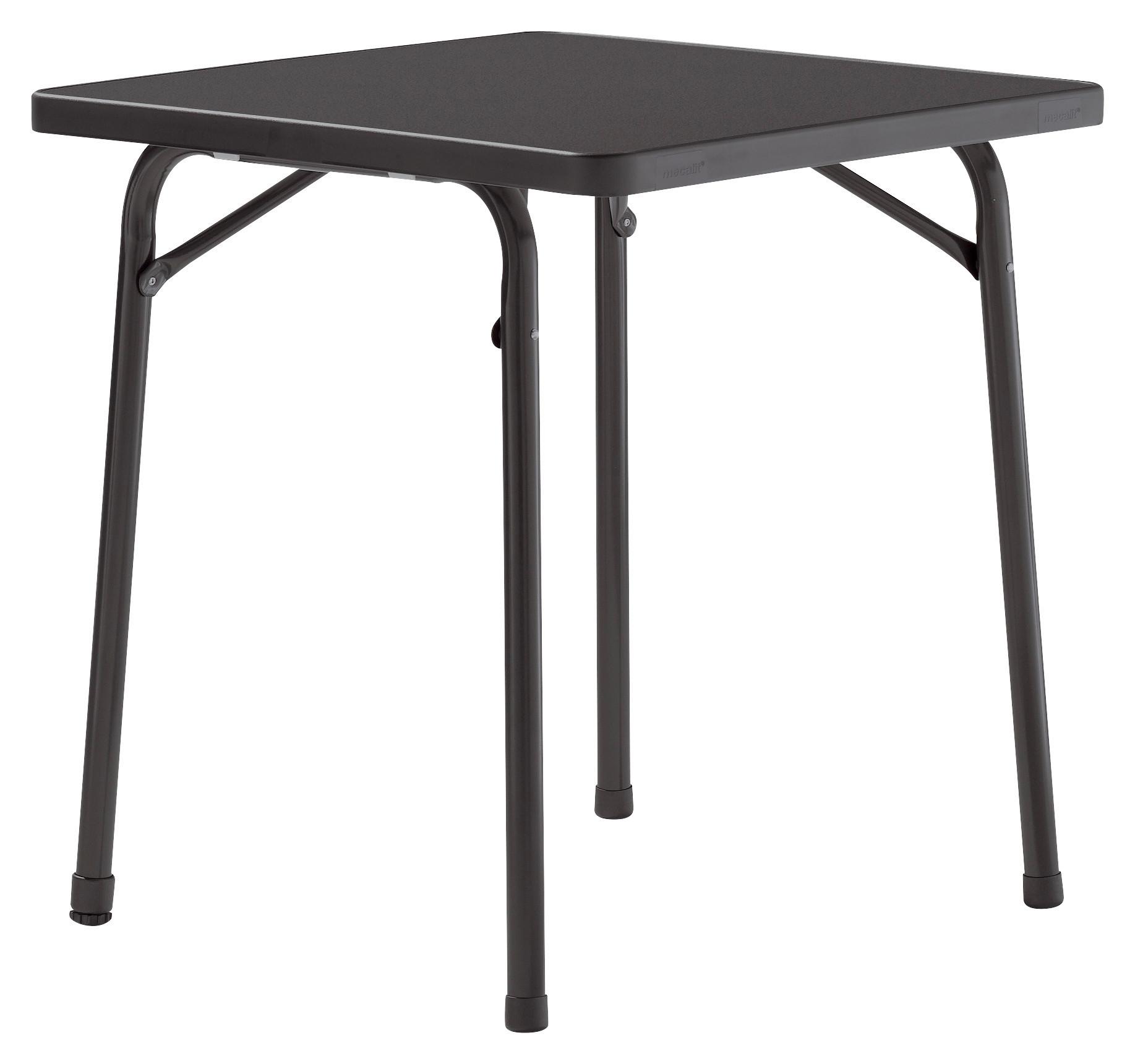 Gartentisch ca.70x70x72cm Anthrazit - Anthrazit, MODERN, Holzwerkstoff/Metall (70/70/72cm) - Sieger