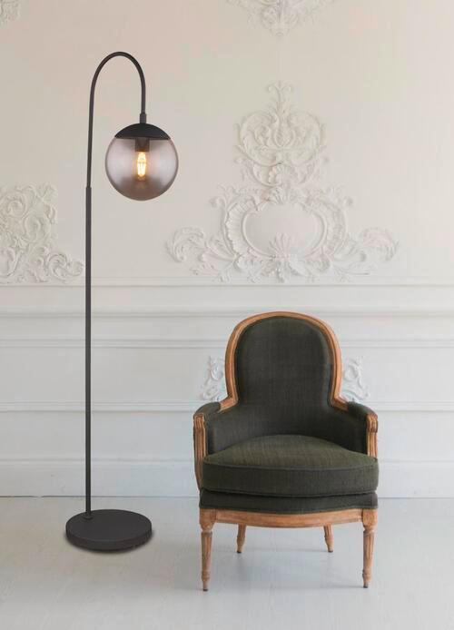 LAMPA ŁUKOWA 15830S1 BLAMA - czarny, Design, metal/szkło (39/25/150cm) - Globo