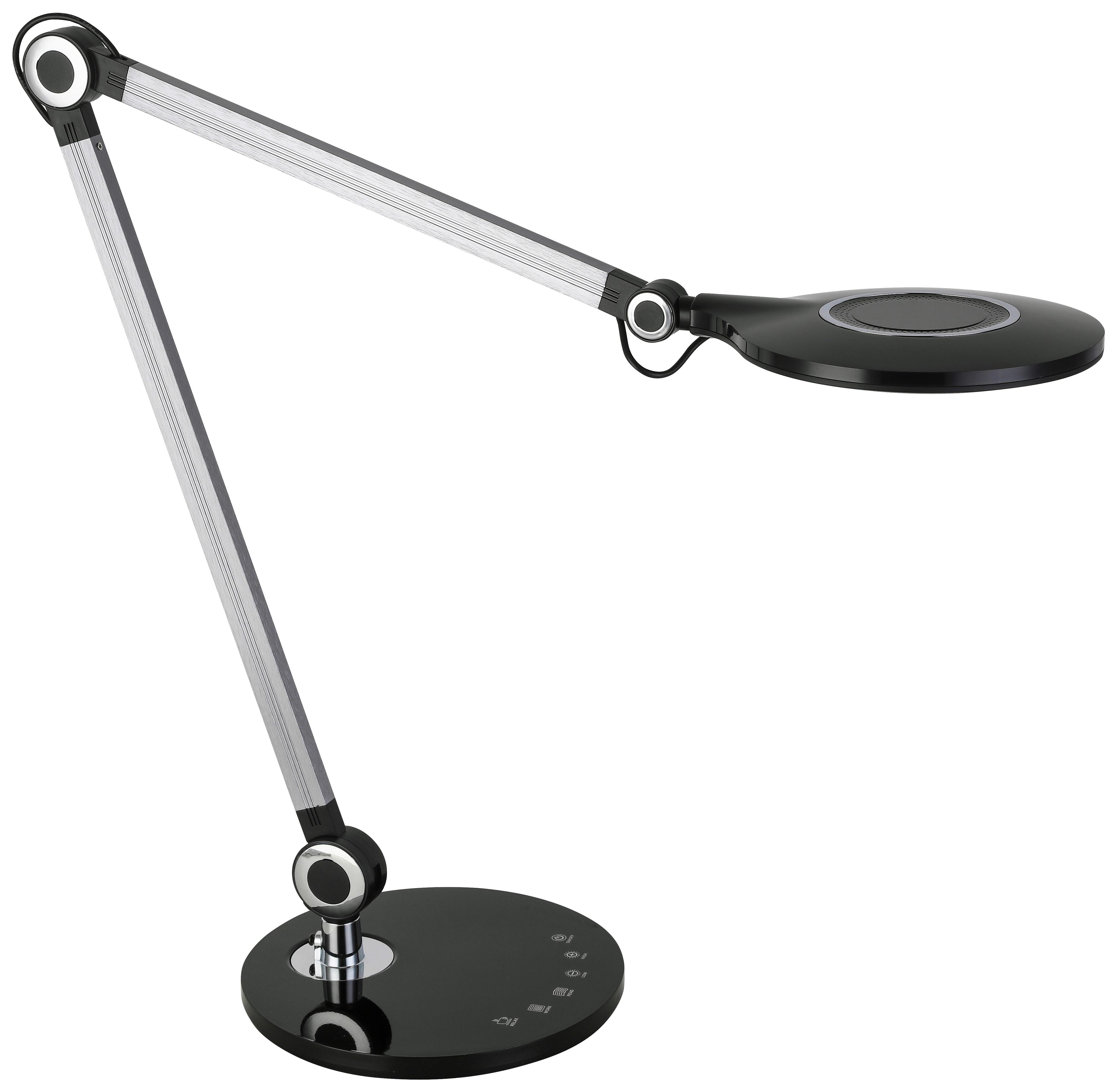 LED-Schreibtischleuchte EDA max. 6,6 Watt - Schwarz/Grau, MODERN, Kunststoff/Metall (20/80cm) - Mömax