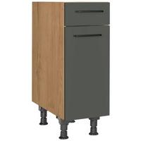 Schubkastenunterschrank Easytouch Grün - Eichefarben/Schwarz, MODERN, Holzwerkstoff/Metall (30/87/56cm) - Nobilia