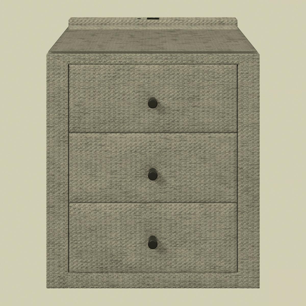 Noćni Stočić Brisbane I - zelena, Trendi, staklo/tekstil (49,5/56,5/46cm) - Premium Living