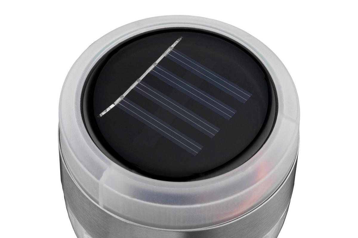 Svjetiljka Solarna Sechser Ø/v: 6x36,5cm - boje oplemenjenog čelika, Romantično / ladanjski, metal/plastika (6/36,5cm) - Mömax