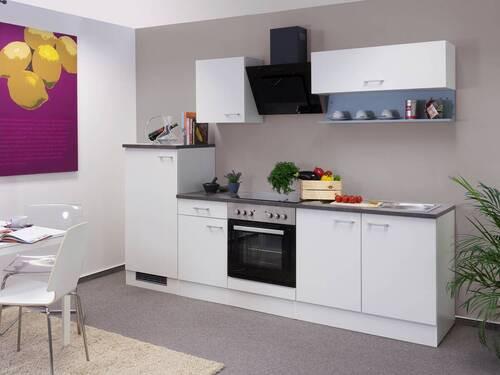 Blok Kuhinja S Aparatima Lucca 270 Cm - sivo-smeđa/bijela, Konvencionalno, drvni materijal/plastika (270cm) - MID.YOU
