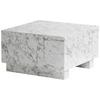 Klubska Miza Monobloc - bela/visoki sijaj, Trendi, leseni material (60/60/35cm) - Livetastic