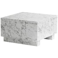 Klubska Miza Monobloc - bela/visoki sijaj, Trendi, leseni material (60/60/35cm) - Livetastic