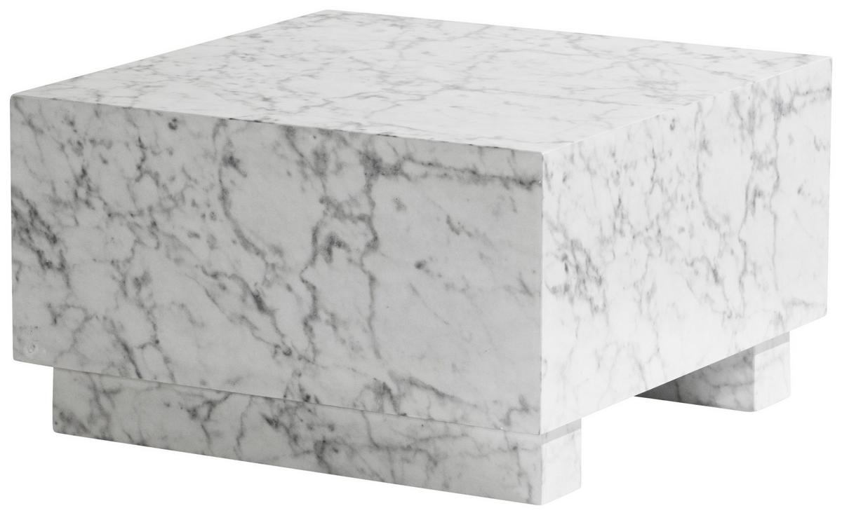 Klubska Miza Monobloc - bela/visoki sijaj, Trendi, leseni material (60/60/35cm) - Livetastic