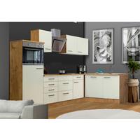 Eckküche Avila Eichefarben/Magnolie - Eichefarben/Magnolie, MODERN, Holzwerkstoff/Metall (280/170cm) - FlexWell