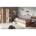 Drehtürenschrank Weiß/Eichefarben - Eichefarben/Alufarben, KONVENTIONELL, Holzwerkstoff/Kunststoff (135/198/58cm) - Modern Living Drehtürenschrank Weiß/Eichefarben - Eichefarben/Alufarben, KONVENTIONELL, Holzwerkstoff/Kunststoff (135/198/58cm) - Modern Living