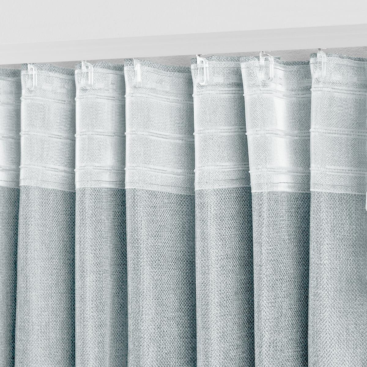 Končana Zavesa Andi 2 Kos - srebrne barve, Konvencionalno, tekstil (140/245cm) - Modern Living