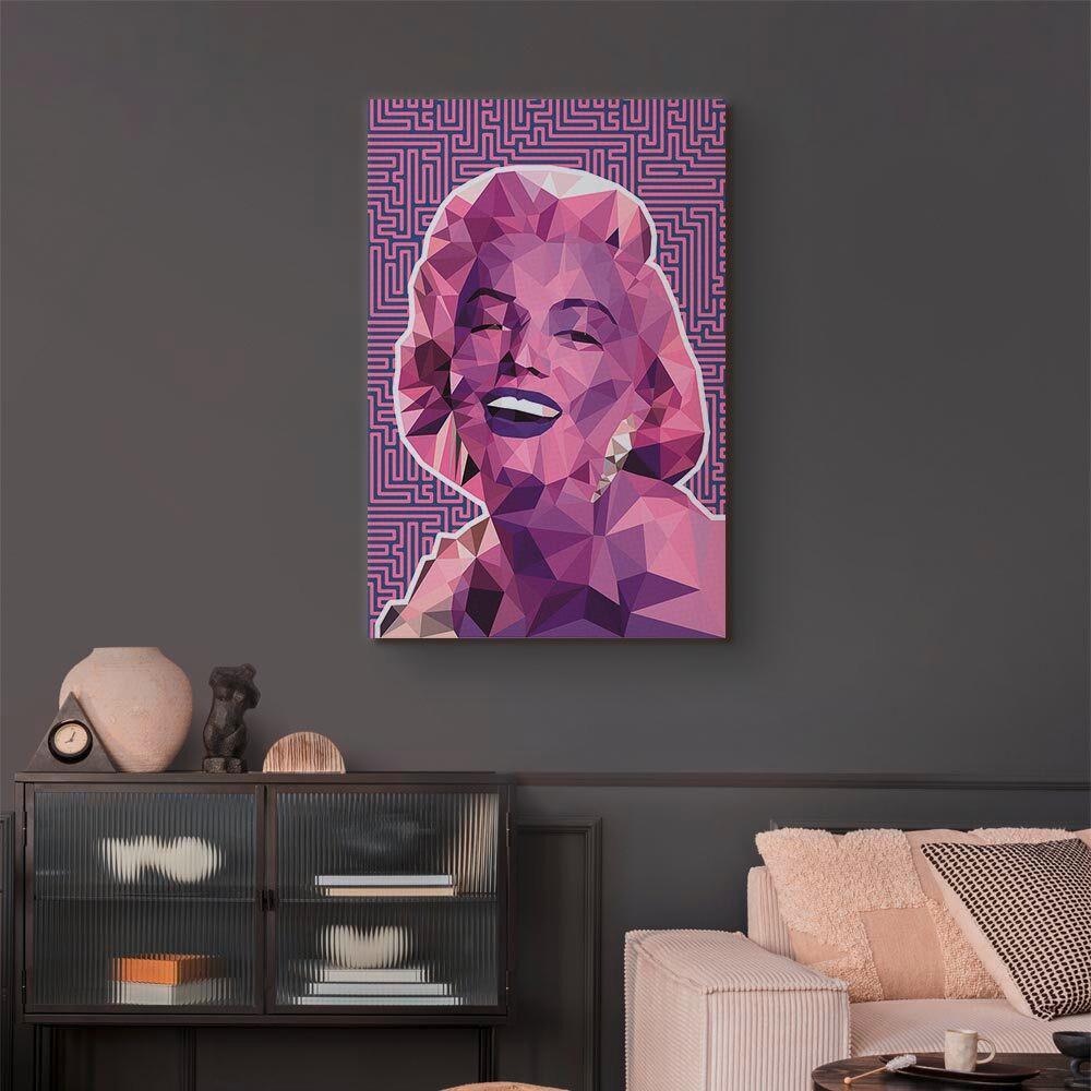 Slika Na Platnu Monroe - magenta/barve bezga, Basics, tekstil/les (40/60/1.2cm) - artgeist