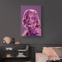 Slika Na Platnu Monroe - magenta/barve bezga, Basics, tekstil/les (60/90/1.2cm) - artgeist