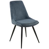 KRZESŁO CORINNA - niebieski/czarny, Modern, metal/drewno (49/88/59cm) - MID.YOU