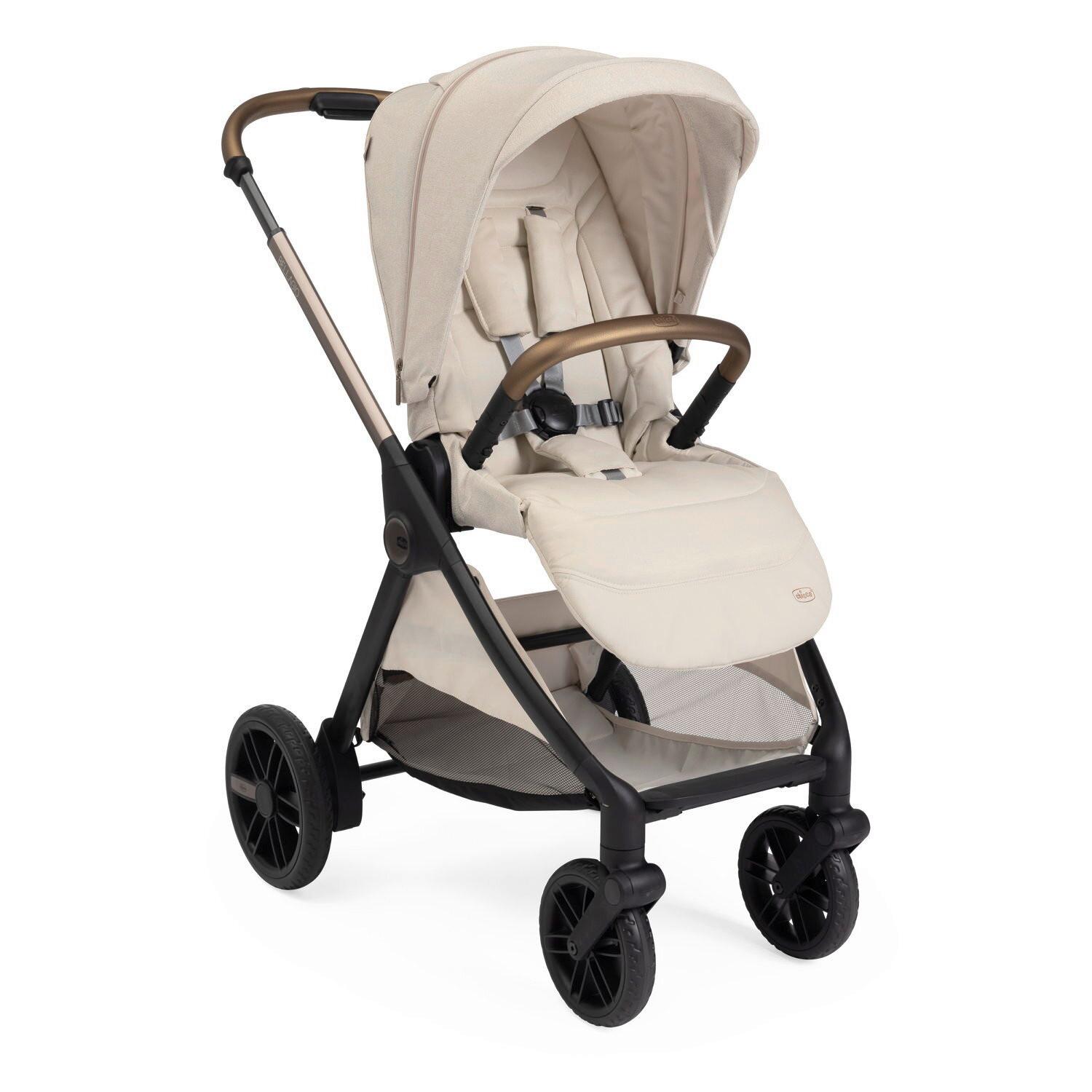WÓZEK DZIECIĘCY BELLAGIO - beżowy, Basics, metal/tkanina (55/82/97-106cm) - Chicco