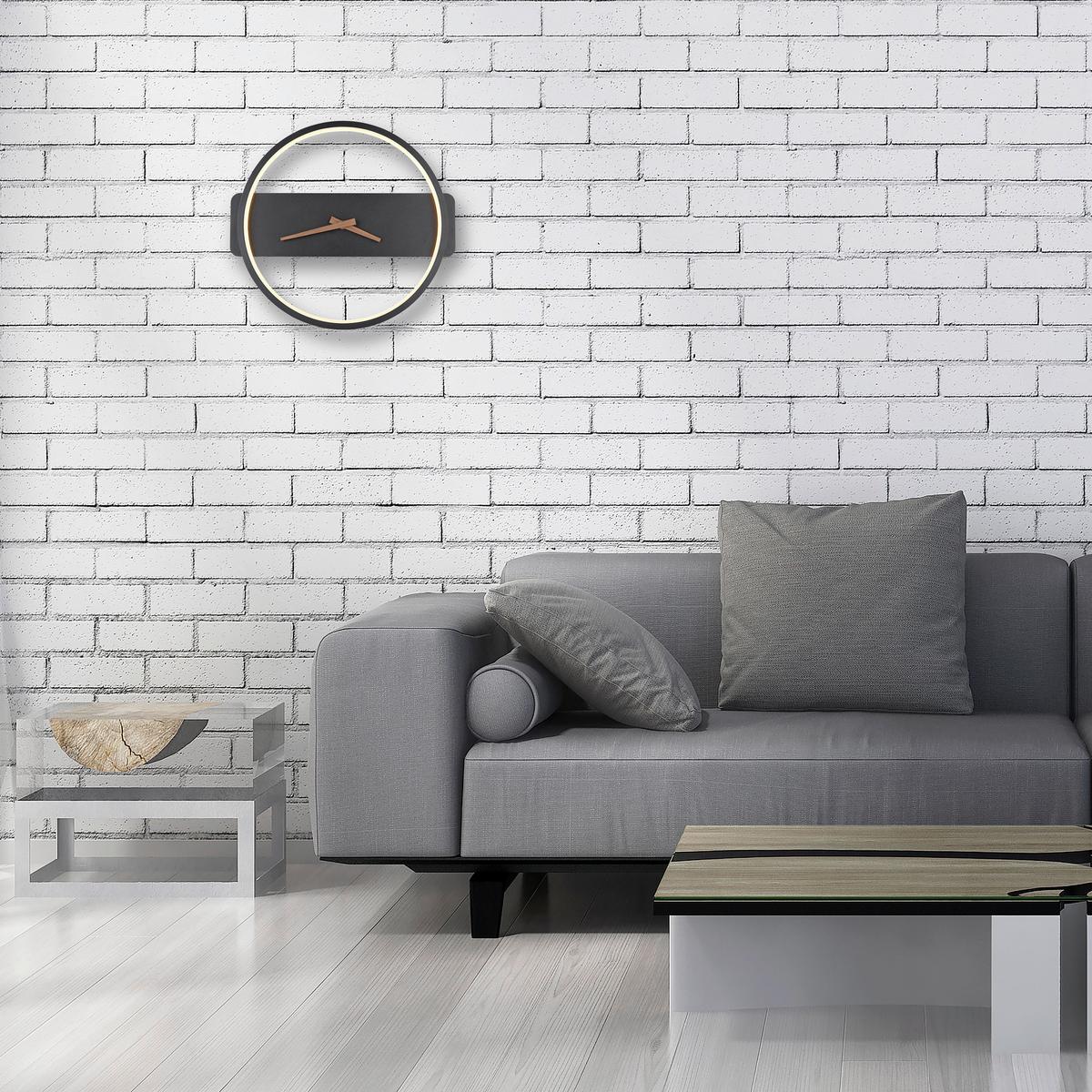 WANDUHR 78281 SUSSY - Weiss/Schwarz, Design, Kunststoff/Metall (35/32/5,5cm) - Globo