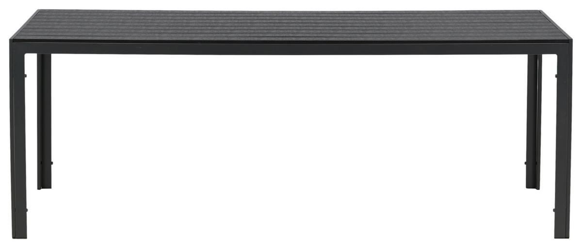 GARTENTISCH BREAK - Schwarz, KONVENTIONELL, Metall (205/90/73,5cm) - Gardenson