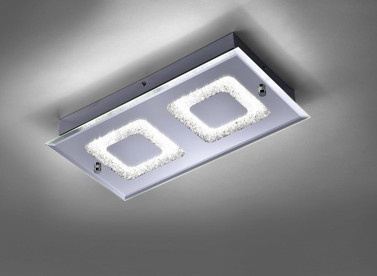 LED-Deckenleuchte Lisa max. 6 Watt - Chromfarben, KONVENTIONELL, Glas/Metall (40/7,5/24cm)