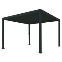Pergola Deluxe ca. 300x250x300 cm Anthrazit - Anthrazit, MODERN, Metall (300cm) - Gardenson