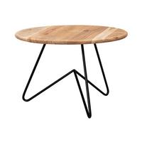 Klubska Miza Couchtisch - črna/barve akacije, Moderno, kovina/les (60/60/39,5cm) - MID.YOU