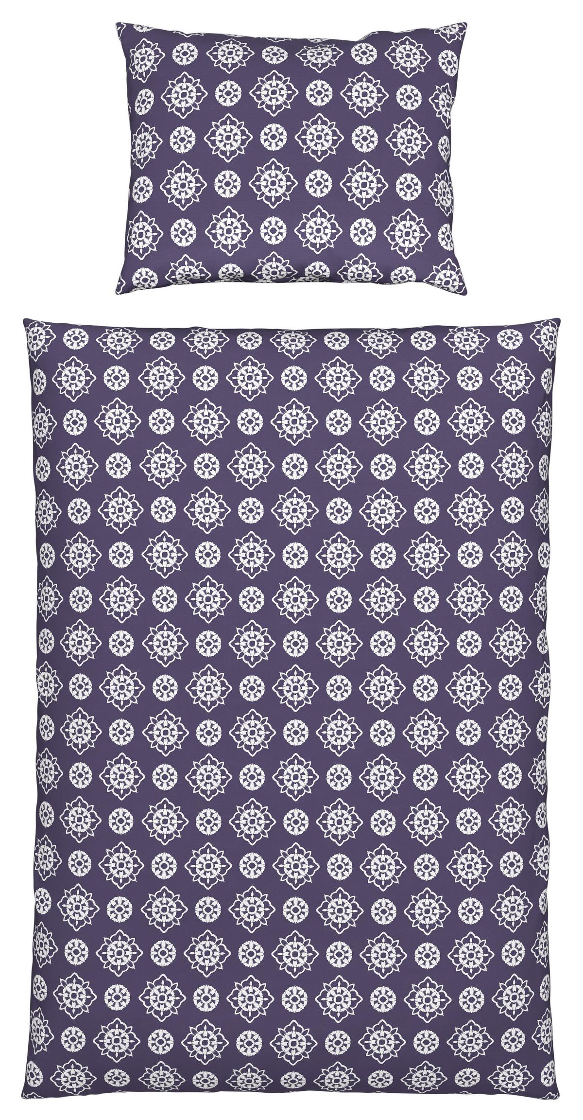 Bettwäsche Amba ca. 160x210 cm - Flieder/Rosa, Textil (160/210cm) - Modern Living