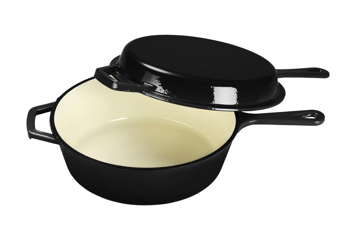 Főzőedénykészlet Ew-Ge-1308s - fekete, Basics, fém (26,5cm) - Echtwerk