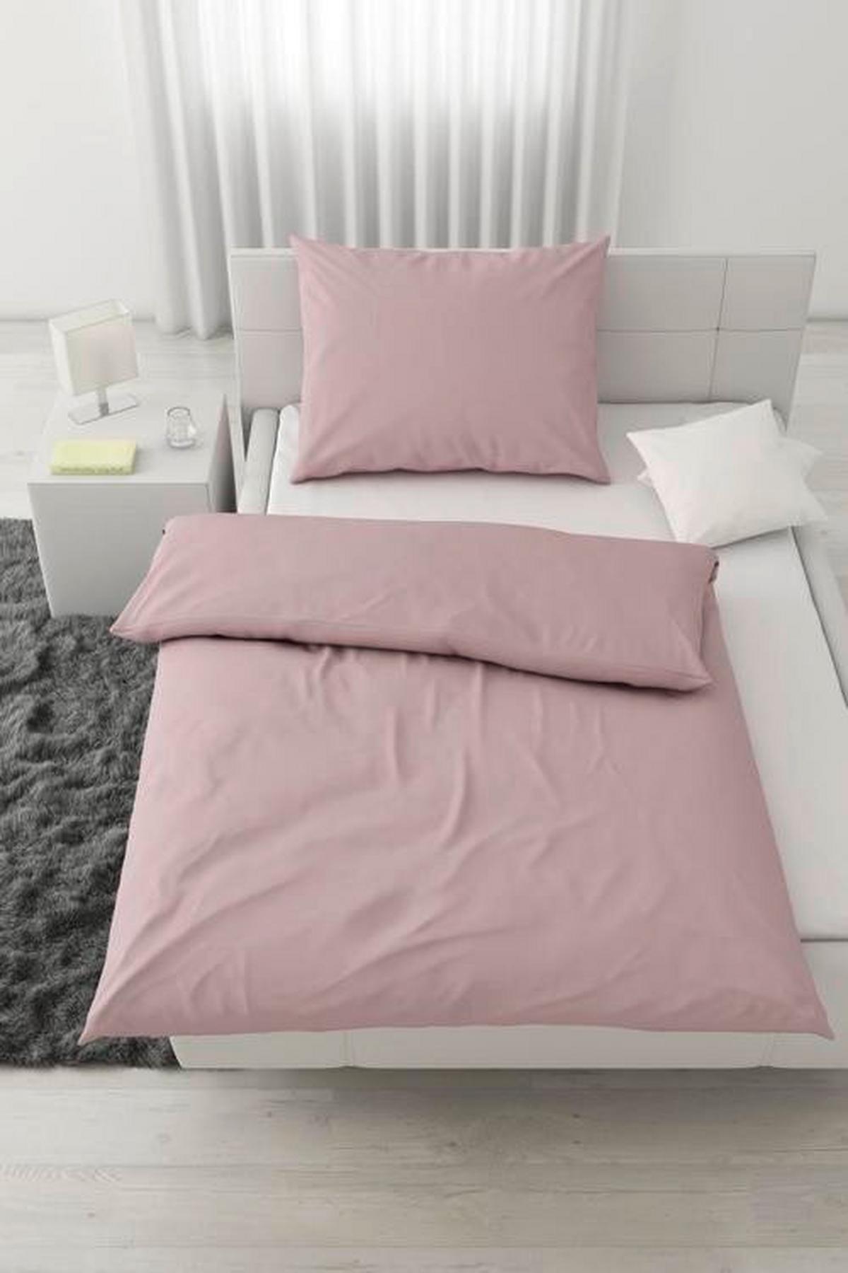 Bettwäsche Iris ca. 160x210 - Rosa, Textil (160/210cm) - Modern Living