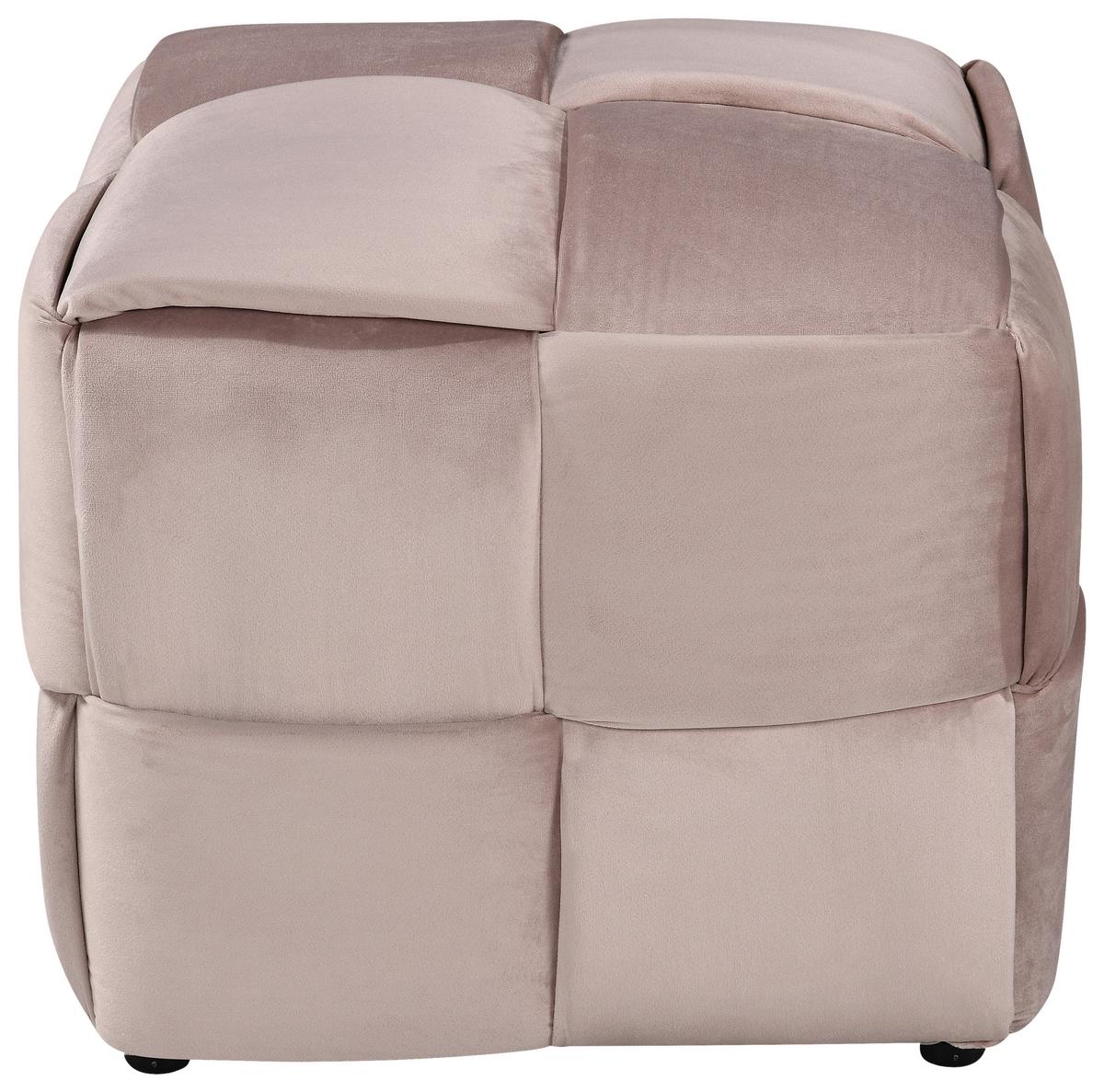 TABURET ELLIOT - roz aprins, Modern, plastic/lemn (46/41/46cm) - Mömax