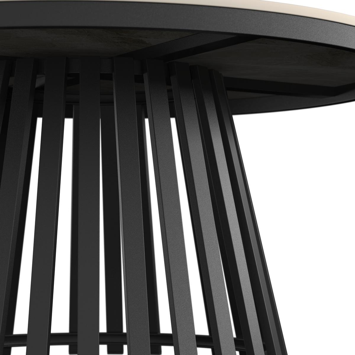 Couchtisch Pela Grau MDF - Schwarz/Grau, MODERN, Holzwerkstoff/Stein (90/90/45cm) - Bessagi Home