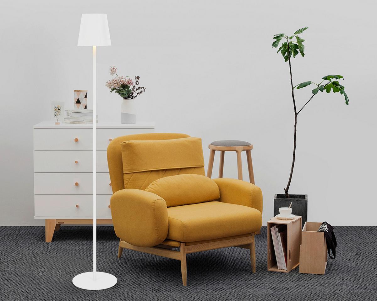 AKUMULATOROWA LAMPA STOJĄCA FORT LAUDERDALE *SBN* - biały, Design, tworzywo sztuczne/metal (22/130cm) - Novel