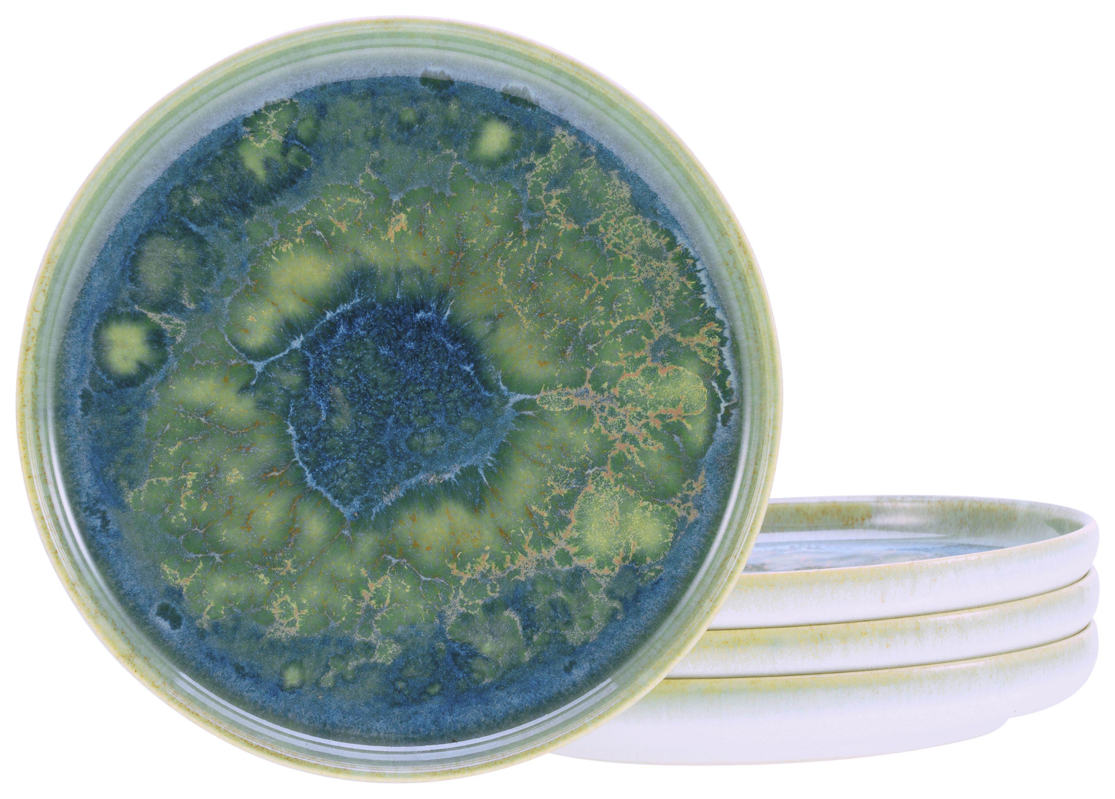 Servis Za Zajtrk Yuki Uno, 4-Delni - modra/zelena, Basics, keramika (17,5cm) - Creatable