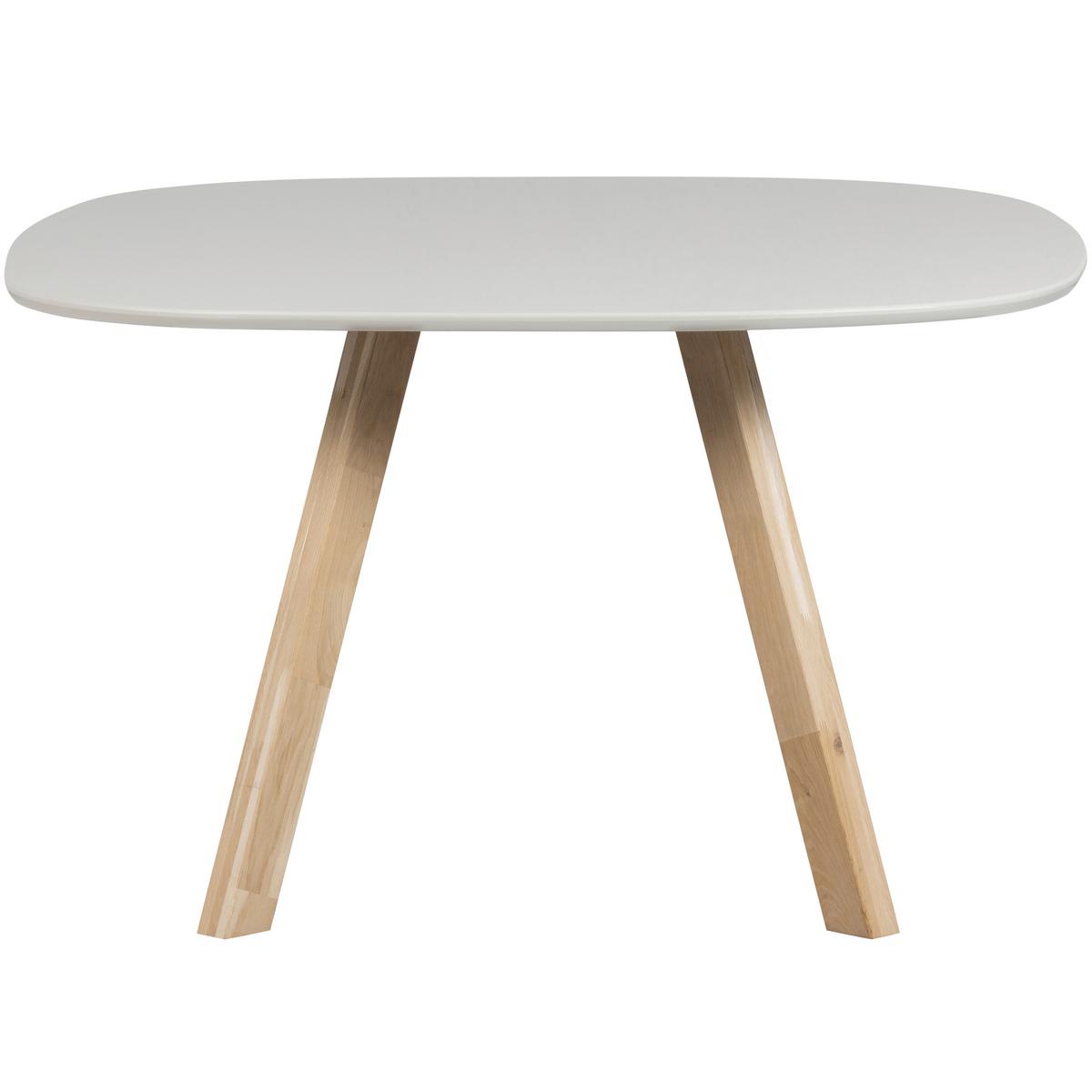 Esstisch Tablo Hellgrau L: 130cm - Hellgrau/Naturfarben, MODERN, Holz (130/130/75cm) - Livetastic