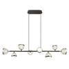 LED-Hängeleuchte Untsy Chrom-/Titanfarben max.56 Watt - Klar/Chromfarben, KONVENTIONELL, Kunststoff/Metall (109/24/120cm) - Globo