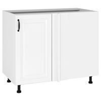 Alsó Sarokszekrény Michelle - fekete/fehér, Modern, faalapú anyag/fém (98/82/61,5cm)