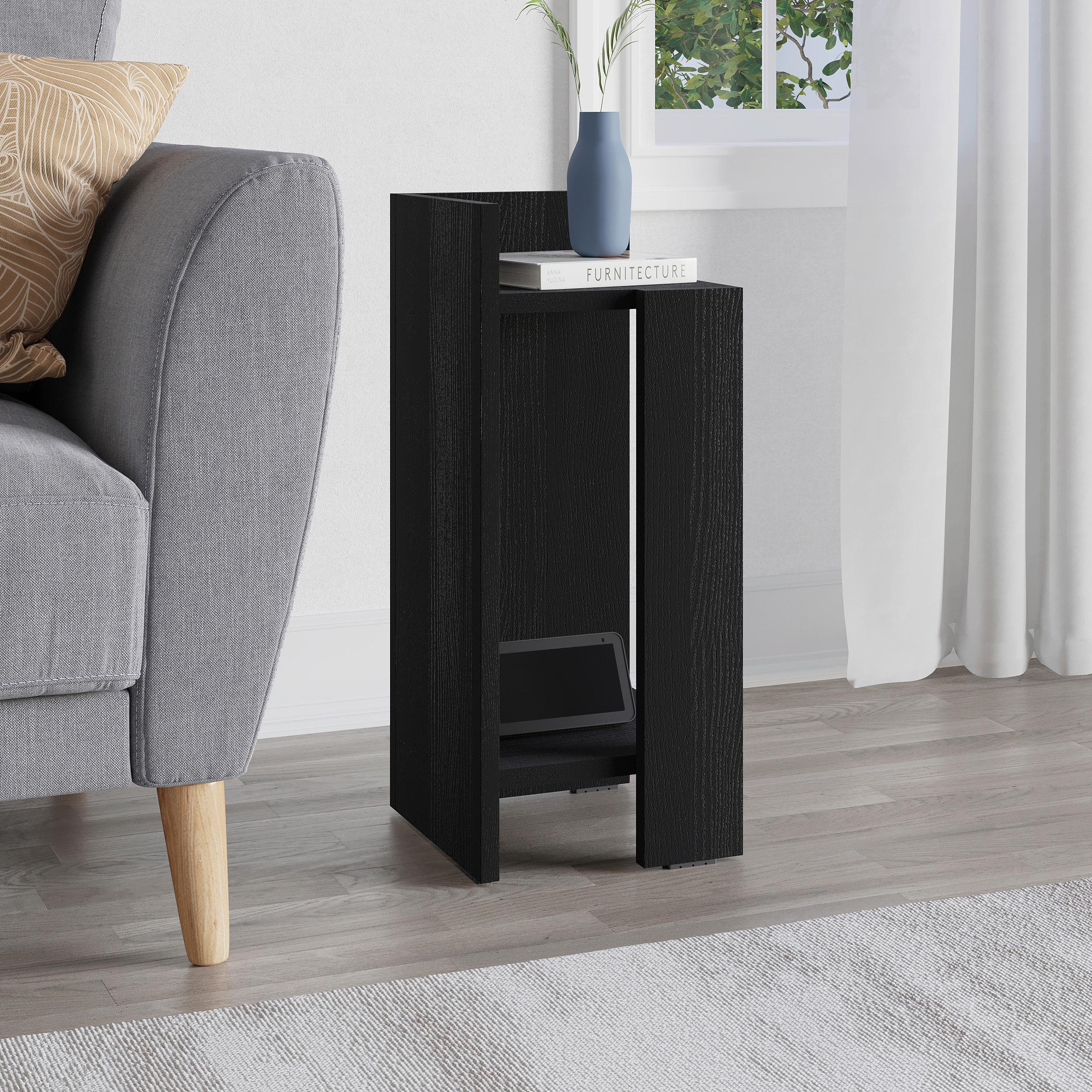 Nachtisch Elos ca. 27x60x25 cm Schwarz - Schwarz, Design, Holzwerkstoff (27/60/25cm) - Livetastic