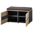 Bancă Pentru Hol Memphis - culoare lemn stejar/grafit, Modern, compozit lemnos (80/49/38cm) - Modern Living Bancă Pentru Hol Memphis - culoare lemn stejar/grafit, Modern, compozit lemnos (80/49/38cm) - Modern Living
