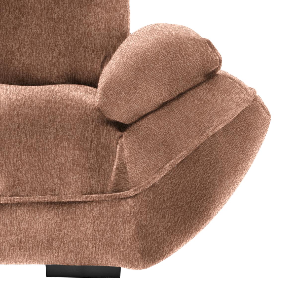 Wohnlandschaft Vivo Altrosa - Altrosa/Schwarz, MODERN, Kunststoff/Textil (179/63/317cm) - Premium Living