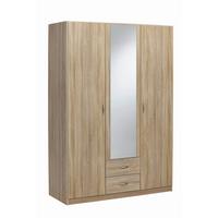 Omara S Klasičnimi Vrati Case, Barva Hrasta - srebrne barve/hrast sonoma, Design, umetna masa/leseni material (136/197/54cm) - Boxxx