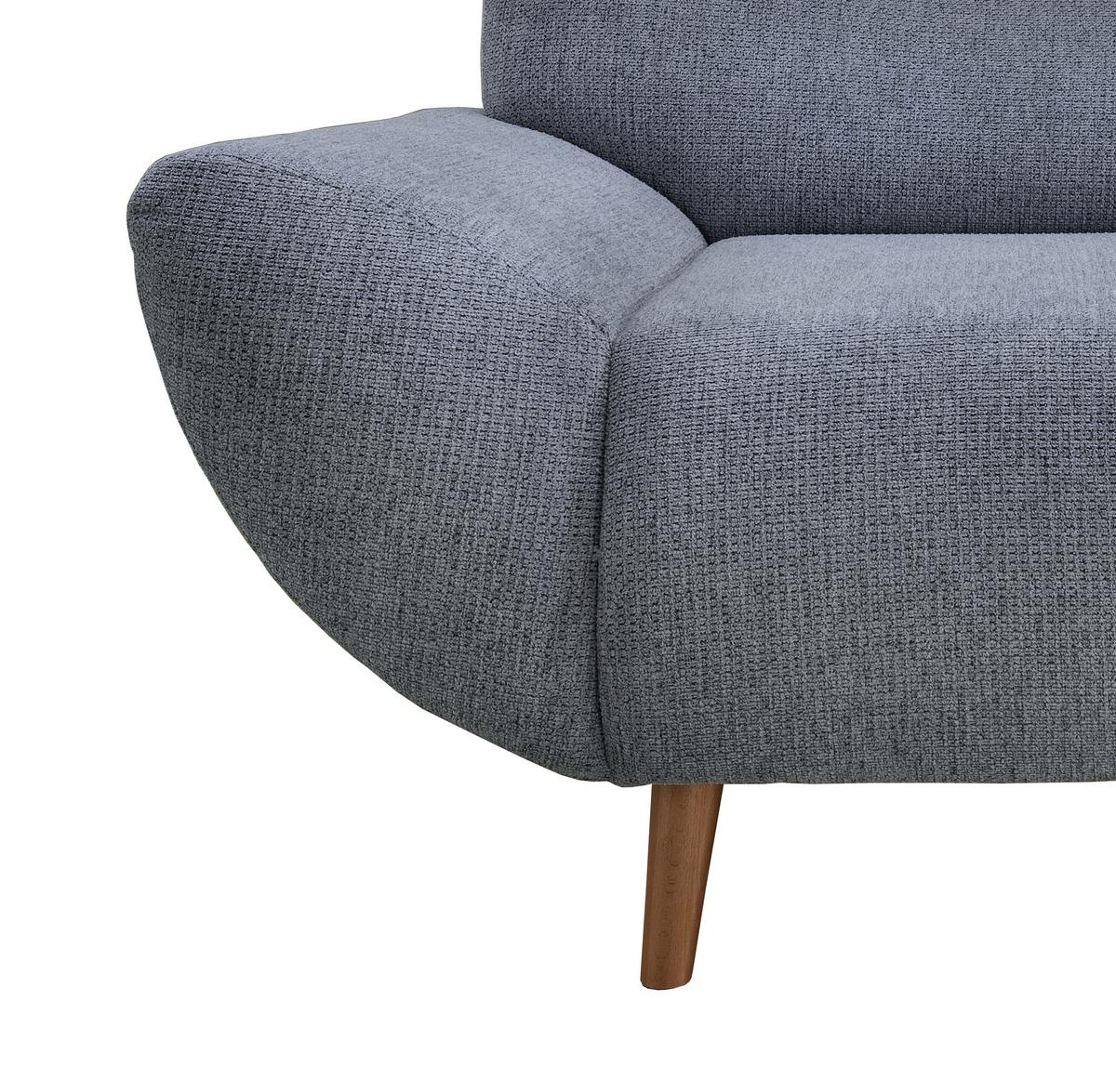 3-Sitzer-Sofa Drago Hellblau Chenille - Wildeiche/Hellblau, MODERN, Holz/Textil (205/81/90cm) - MID.YOU