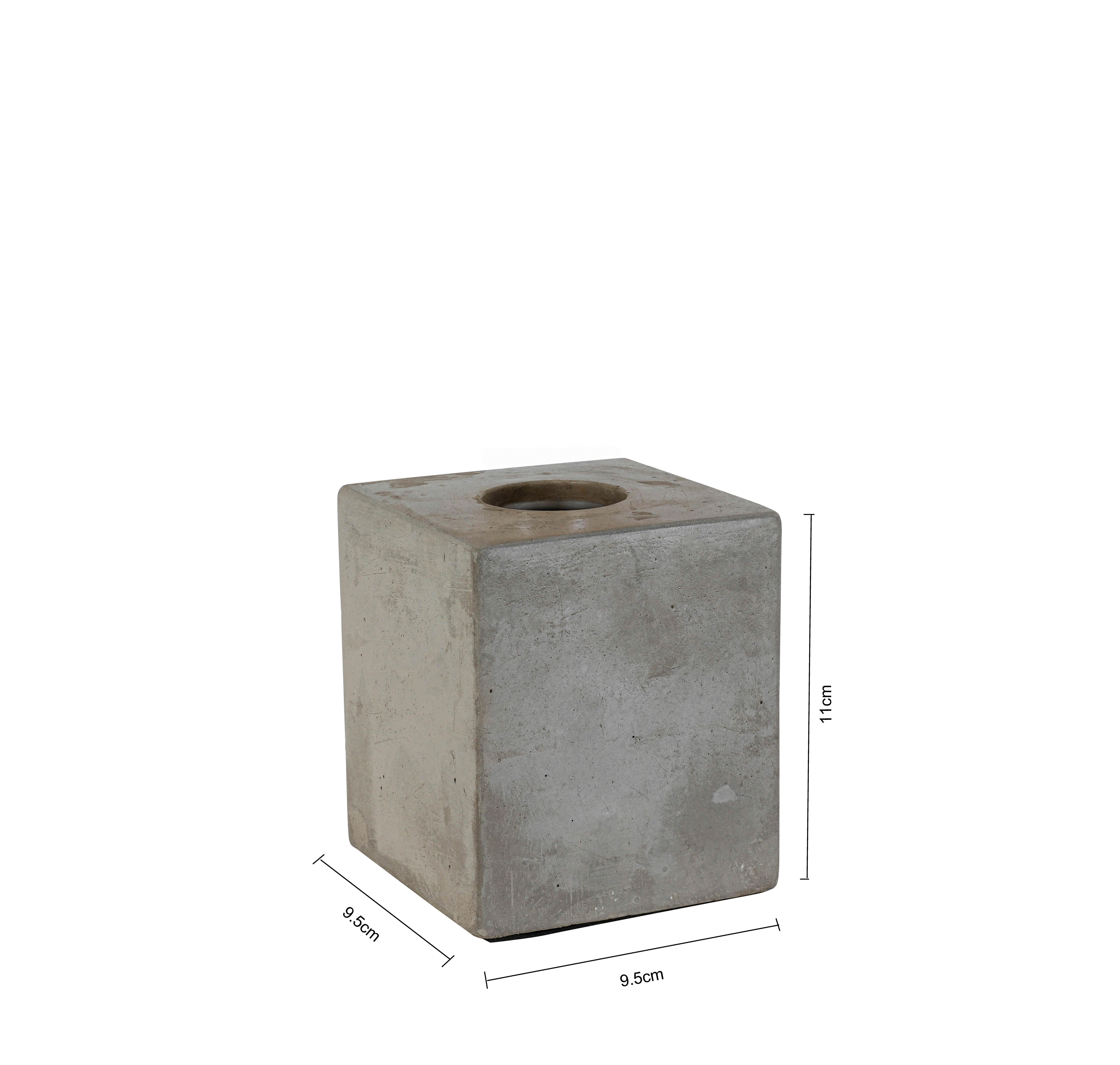 BORDSLAMPA STON - grå/svart, Modern, plast/sten (9,5/9,5/11cm) - Mömax