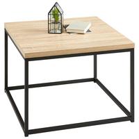 STOLIK KAWOWY MASSA - czarny/kolor dębu sonoma, Lifestyle, materiał drewnopochodny/metal (70/70/48cm) - MID.YOU