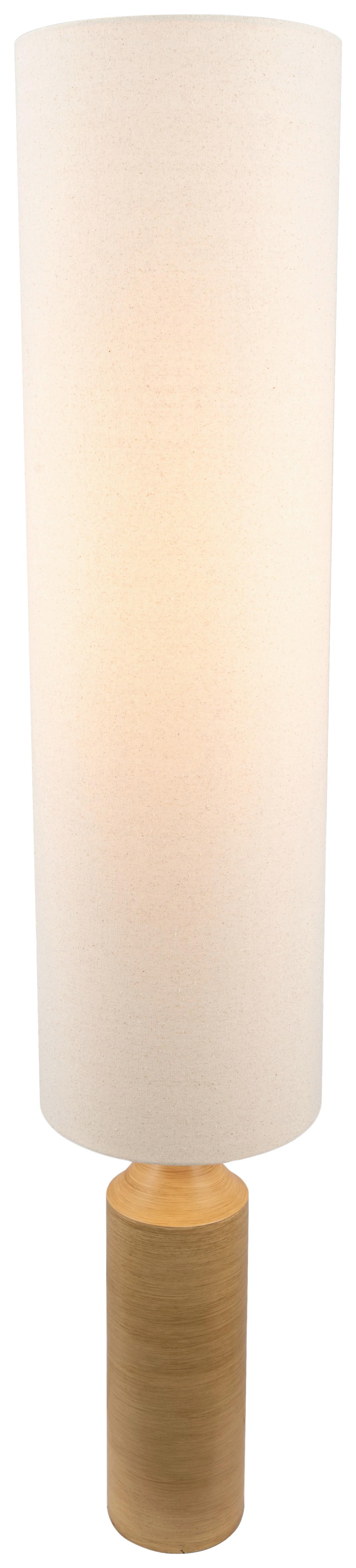 LAMPA STOJĄCA DYRE - kolor jesionowy/biały, Design, metal/tkanina (27/140cm) - Collet's Monde