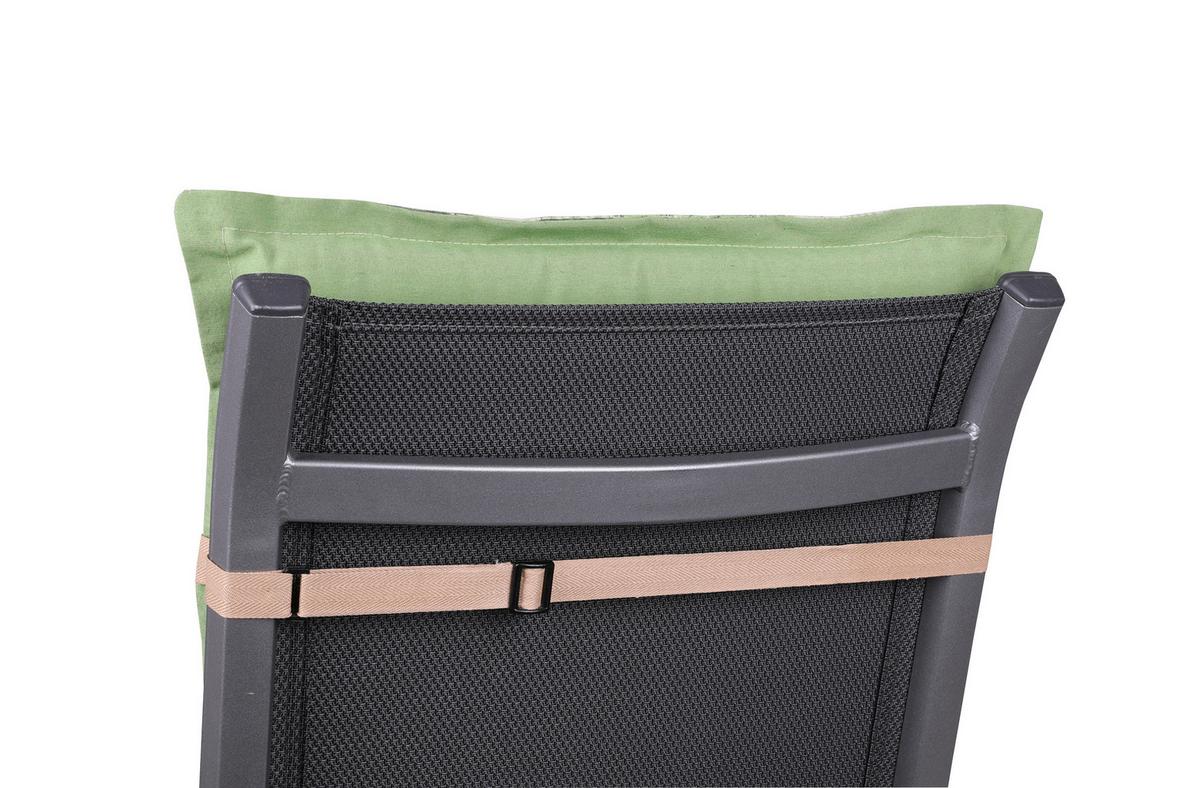 Sesselauflagenset Olive Grün, 6-teilig - Dunkelgrün/Hellgrün, Basics, Textil (50/7/100cm)