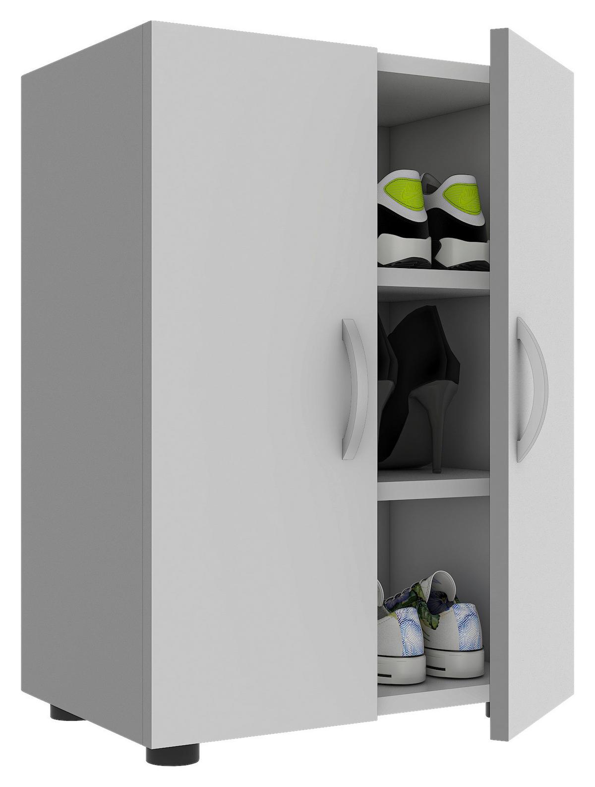 Omara Za Čevlje Ulas, Bela - siva/bela, Moderno, kovina/umetna masa (49/74/30cm) - MID.YOU