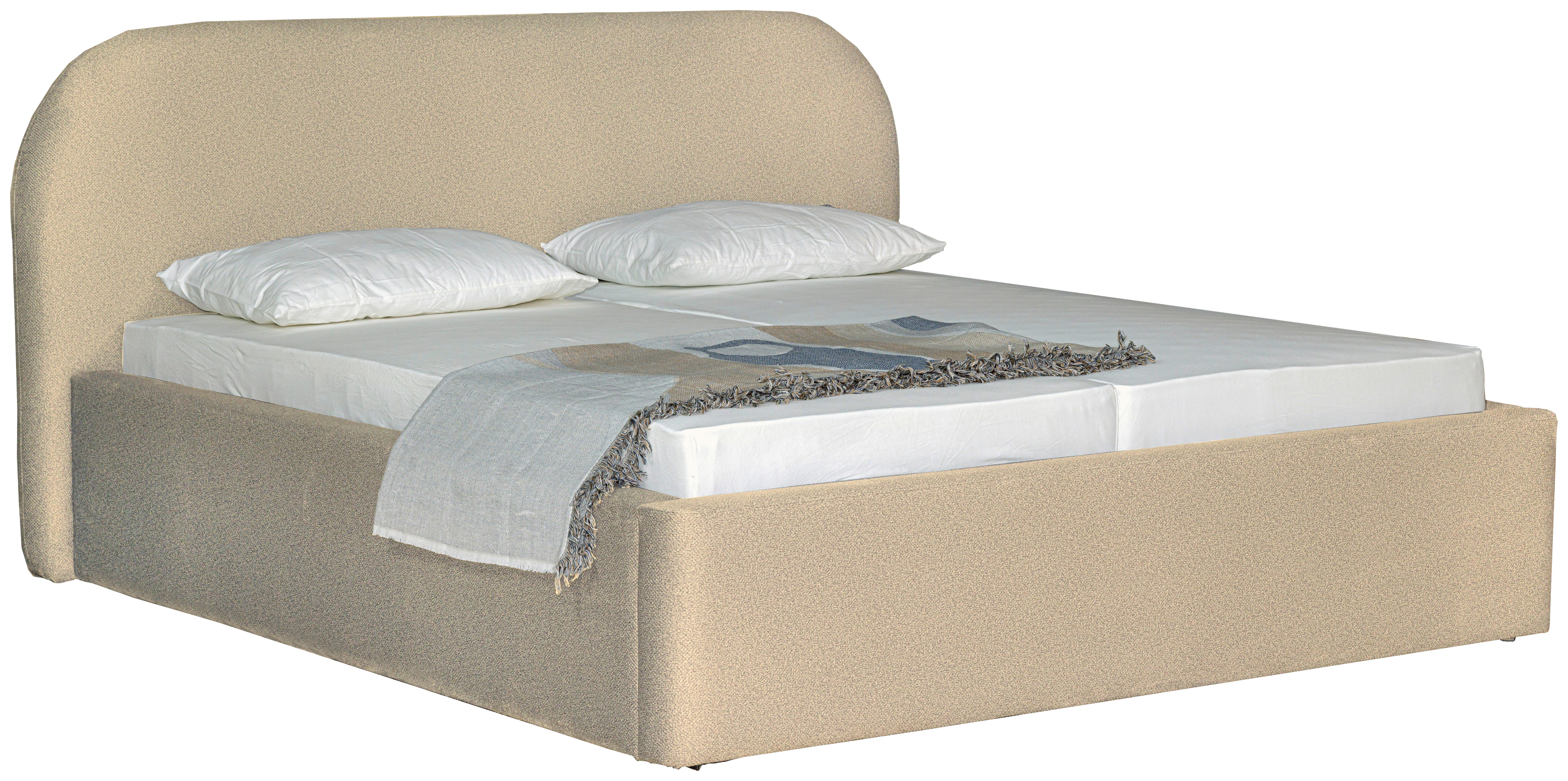 Oblazinjena Postelja - sivobež/črna, Design, tekstil/les (180/200cm) - Mömax