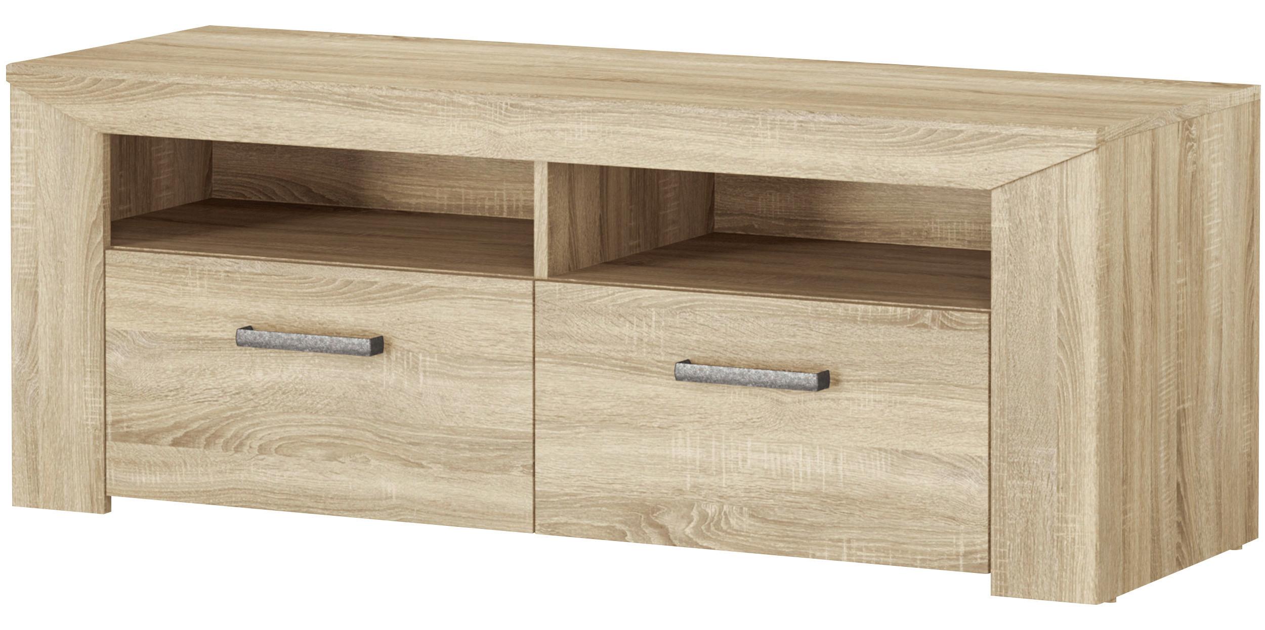 Comodă TV LORENZO - stejar Sonoma, material pe bază de lemn (130,1/49,5/44cm) - Modern Living