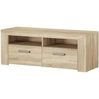 Comodă TV LORENZO - stejar Sonoma, material pe bază de lemn (130,1/49,5/44cm) - Modern Living