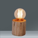 Asztali Lámpa Woodi - Natúr/Bézs, Lifestyle, Műanyag/Fa (10/10cm) - Mömax modern living